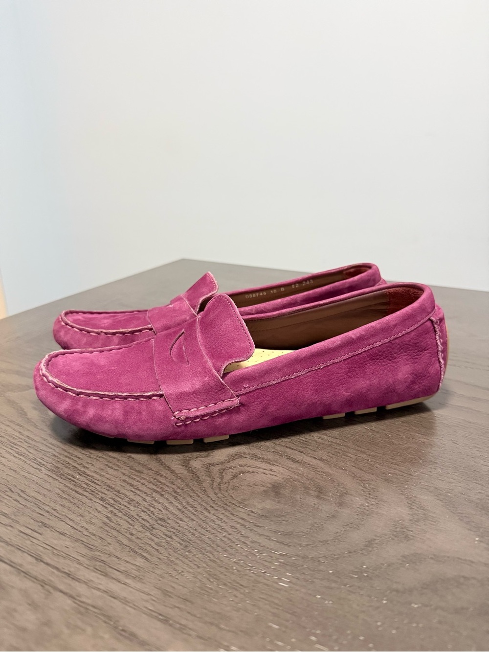 Cole Haan Suede Driver Loafers Berry Pink Women’s US 10B